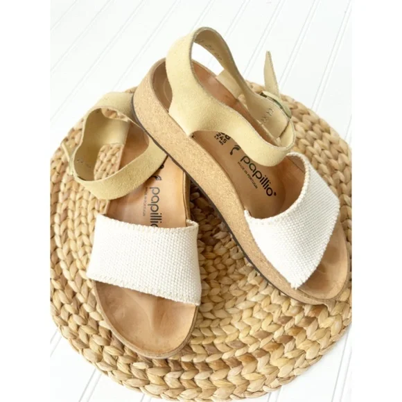 BIRKENSTOCK Papillio Glenda Platform Sandals In Beige NEW 7 - Picture 9 of 10